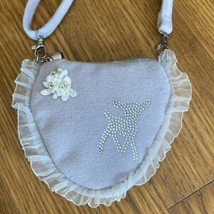New Little Girl Flower Fawn Accents Purse Handbag